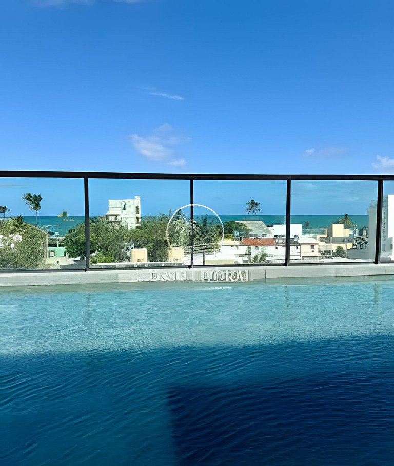 Incrível 1quarto c/varanda 80m praia #V205