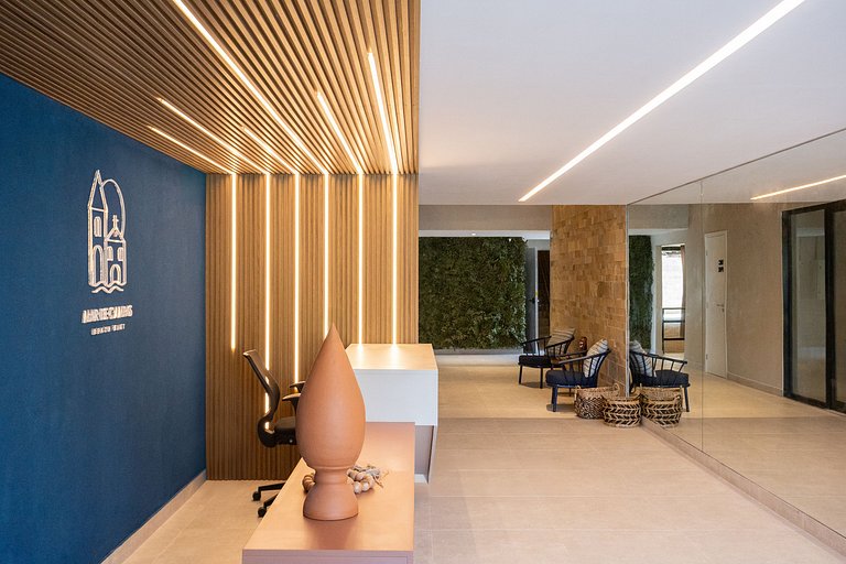 Flat alto padrão 30m da praia #315