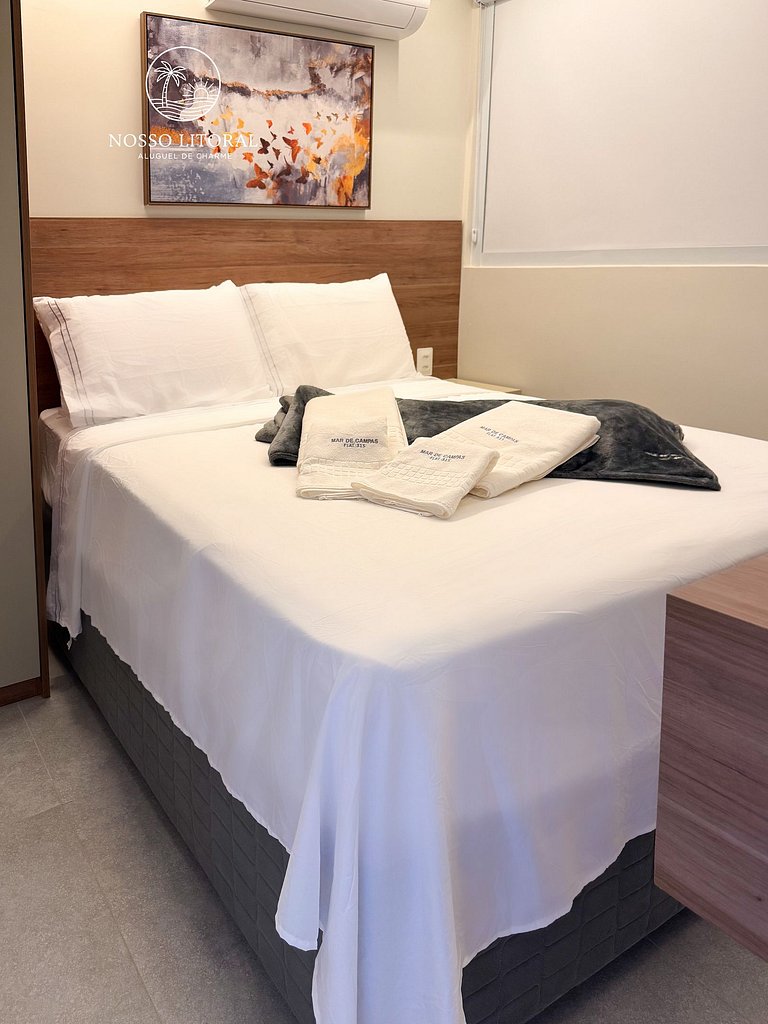 Flat alto padrão 30m da praia #315