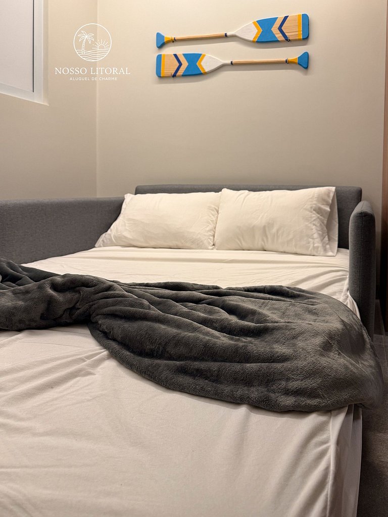 Flat alto padrão 30m da praia #315