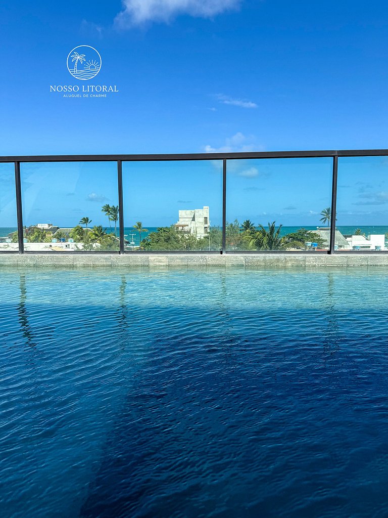 Incrível 1quarto c/varanda 80m praia #V205