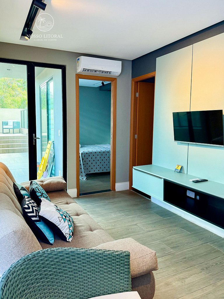 Apto LUXO 1 Quarto piscina privativa #V104