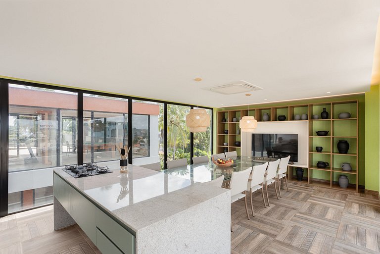 Apt Luxo 2 quartos c/ varanda 30m praia #110